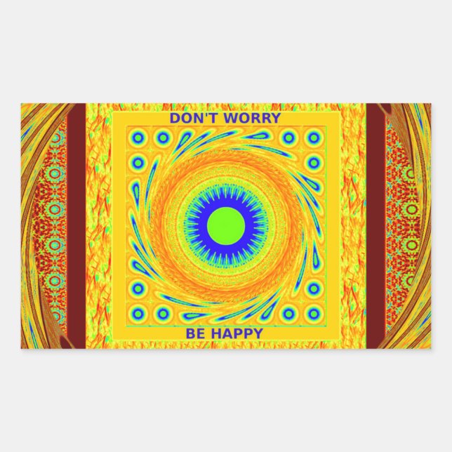 Adesivo Retangular Design de Vetor de Cor Tradicional Africano Vermel (Frente)