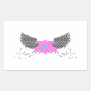 Adesivo Retangular Design do Anjo da Paz