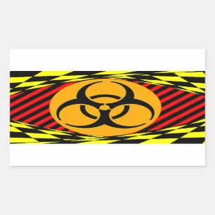 Adesivo Retangular Design do Biohazard por Kenneth Yoncich