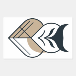 Adesivo Retangular Design geométrico do logotipo OWL