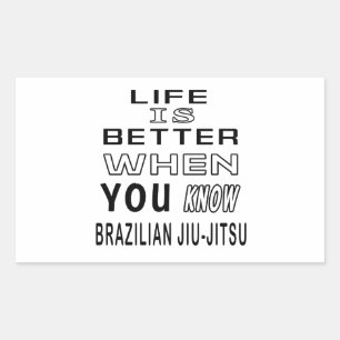 Adesivo Retangular Design legal de Jiu-Jitsu do brasileiro
