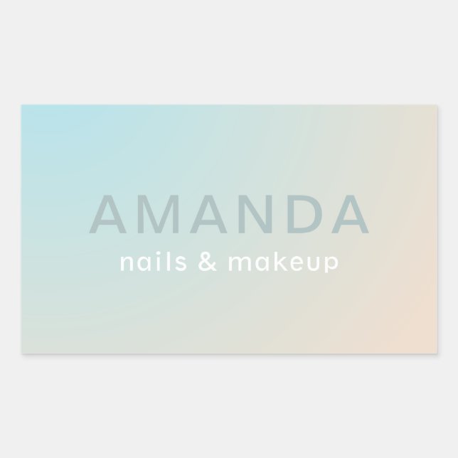 Adesivo Retangular Design moderno no estilo minimalista (Frente)