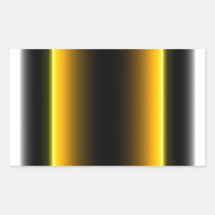 Adesivo Retangular Design preto e amarelo
