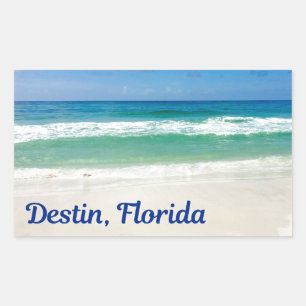 Adesivo Retangular Destin Florida Blue Beach