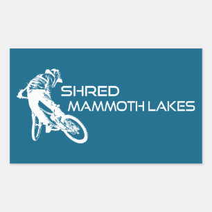 Adesivo Retangular Destruir Mammoth Lakes Ciclismo de Montanha na Cal