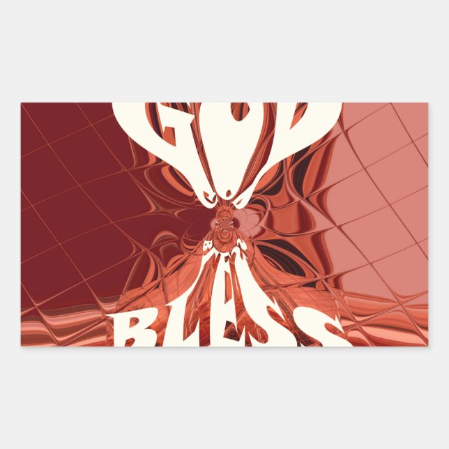 Adesivo Retangular Deus abençoe Art (Frente)