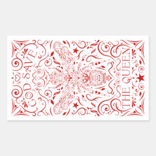 Adesivo Retangular deus salve a abelha rainha