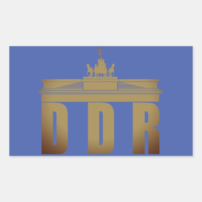 Adesivo Retangular Deutsche Demokratische Republik (Frente)