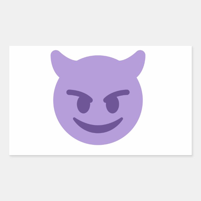 Adesivo Retangular devil emoji (Frente)