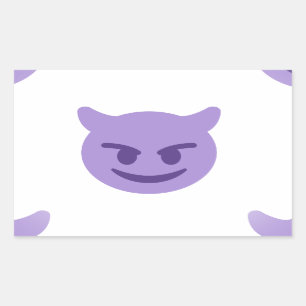 Adesivo Retangular devil emoji