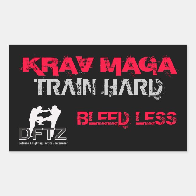 ADESIVO RETANGULAR DFTZ STICKER KRAV MAGA (Frente)