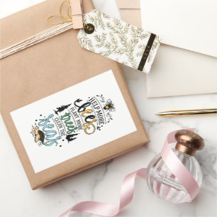 Adesivo Retangular Dia da Terra ajuda as abelhas a plantar árvores li