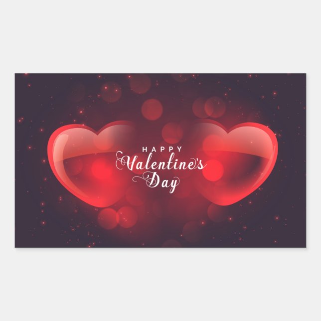 Adesivo Retangular Dia de os namorados (Frente)