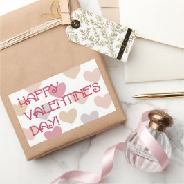 Adesivo Retangular Dia de os namorados Viva Magenta e Corações Colori