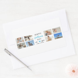 Adesivo Retangular Dia de os pais | Fotos personalizadas