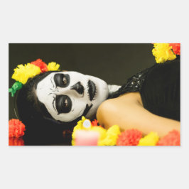 ADESIVO RETANGULAR DIA DO VÍDEO RETÂNGULO MORTO/HALLOWEEN