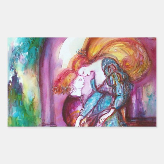 Adesivo Retangular Dia dos Namorados Românticos de ROMEO E JULIETA (Frente)