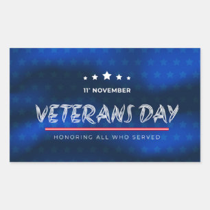 Adesivo Retangular Dia dos Veteranos