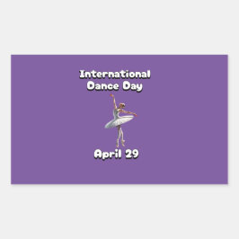 Adesivo Retangular Dia Internacional da Dança