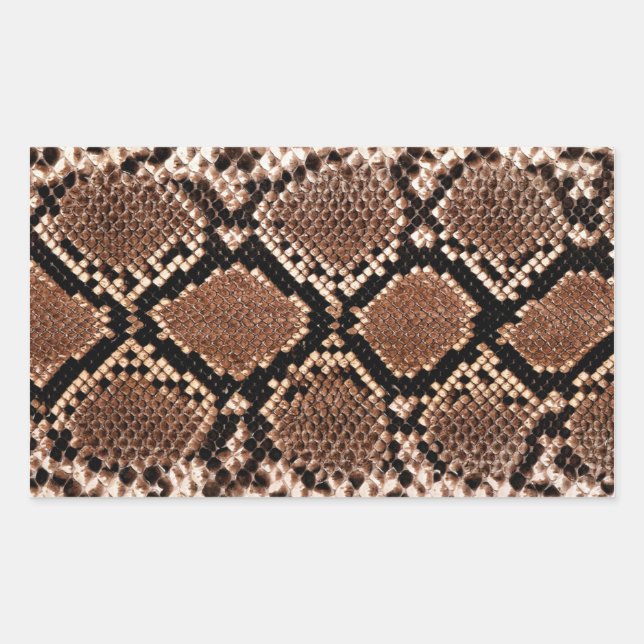 Adesivo Retangular Diamond Rattlesnake Cobra Skin (Frente)