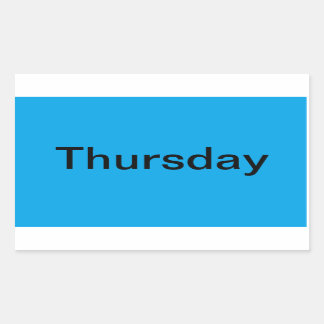 Adesivo Retangular Dias da Semana de Calendário Codificado por Cor Fe