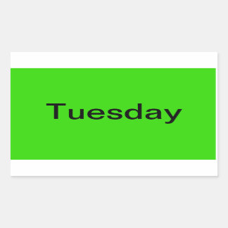 Adesivo Retangular Dias da Semana de Calendário Codificado por Cor Fe