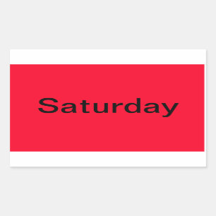 Adesivo Retangular Dias da Semana do Calendário Codificado por Cor F