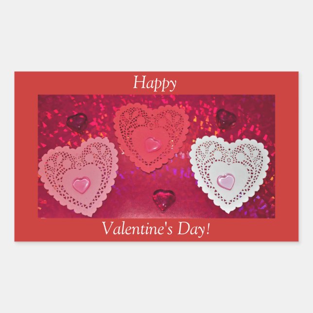 Adesivo Retangular Dias de os namorados (Frente)