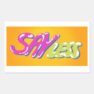 Adesivo Retangular Diga Menos Vinheta Retangular