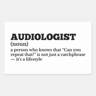 Adesivo Retangular Digitalizador De Definição De Audição Engraçado