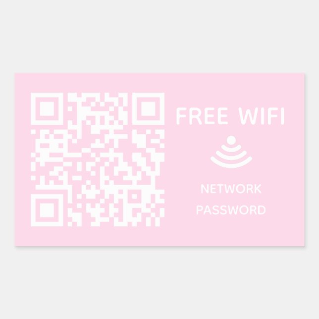 Adesivo Retangular Digitalizar para conectar o código qr do Free Wifi (Frente)
