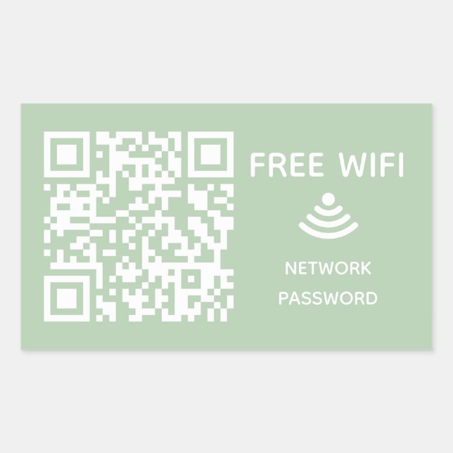 Adesivo Retangular Digitalizar para conectar o código qr do Free Wifi (Frente)