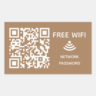Adesivo Retangular Digitalizar para conectar o código qr do Free Wifi