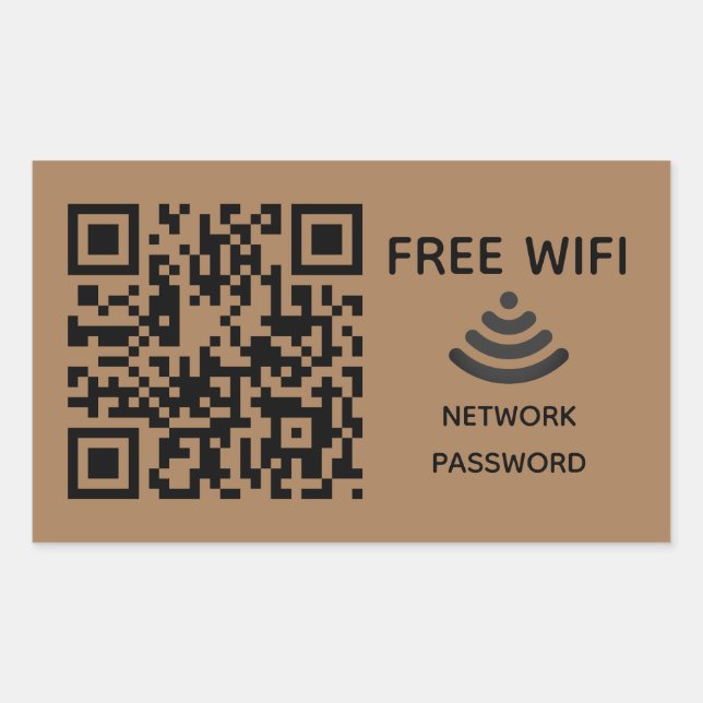 Adesivo Retangular Digitalizar para conectar o código qr do Free Wifi (Frente)