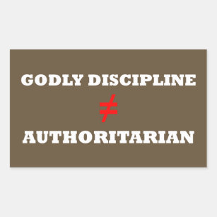 Adesivo Retangular Disciplina de Cristandade Não Igual Autoridade