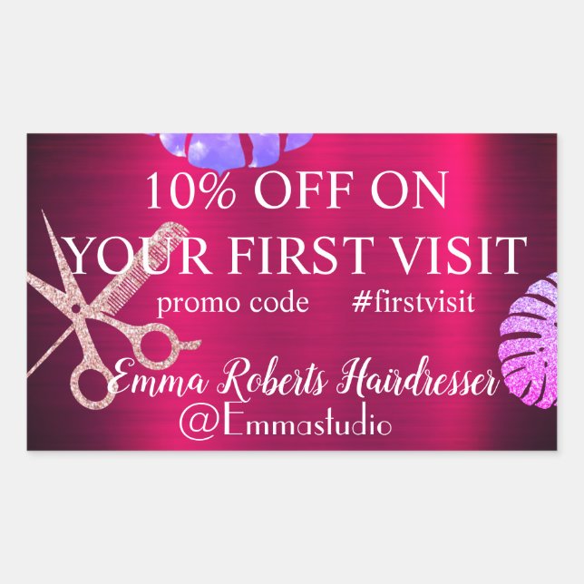 Adesivo Retangular Discount Venda Oferta Clássica Round Sticker (Frente)