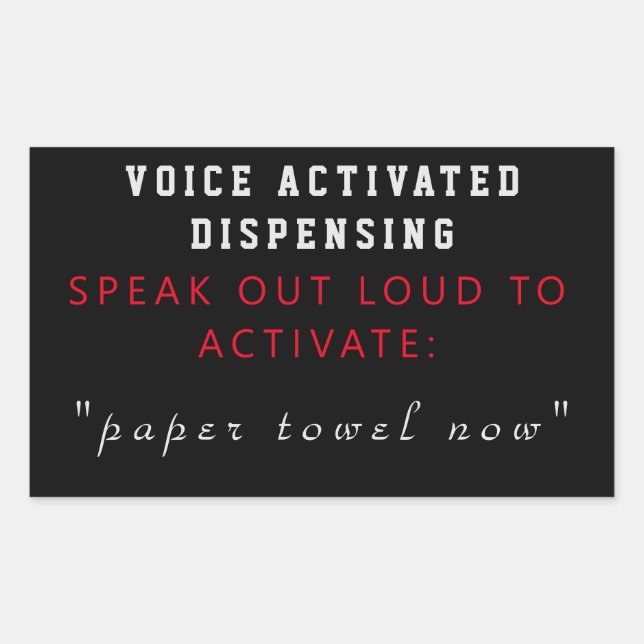 Adesivo Retangular Dispersor de Toalhas (Frente)