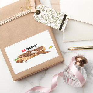 Adesivo Retangular Disseminação personalizada de chocolate LABEL Novi