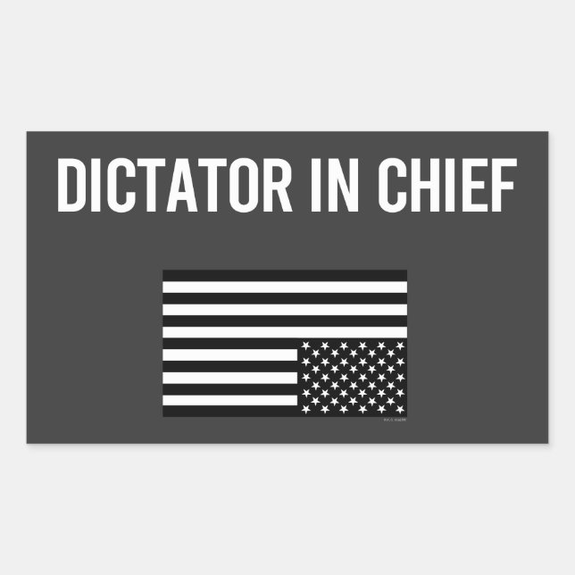 Adesivo Retangular Ditador Chefe (Frente)