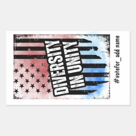 Adesivo Retangular Diversidade nas Eleições Presidenciais de 2024 nos