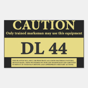 ADESIVO RETANGULAR DL 44 BLASTER CERTIFICATION STICKER