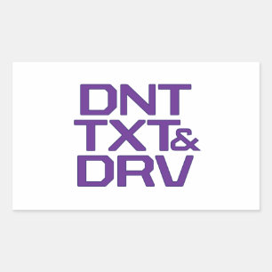 ADESIVO RETANGULAR DNT TXT & DRV