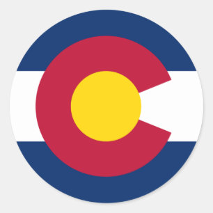 Adesivo Retangular do Colorado Flag