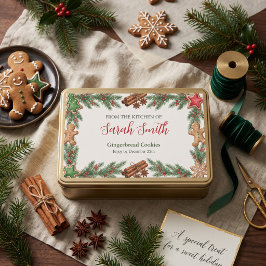 Adesivo Retangular Do Cozinha de Rótulo de Comida de Natal