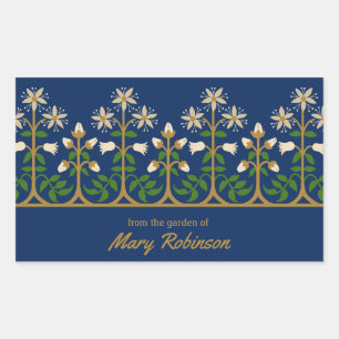 Adesivo Retangular Do jardim Art nouveau CC0260 Augustus Pugin