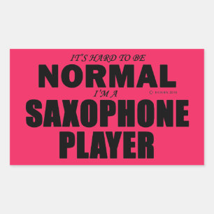 Adesivo Retangular do Jogador Saxofone Normal