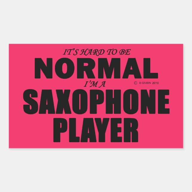 Adesivo Retangular do Jogador Saxofone Normal (Frente)