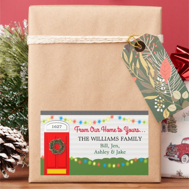 Adesivo Retangular Do Nosso Lar Para O Seu Autocolante Personalizado (Feriado)