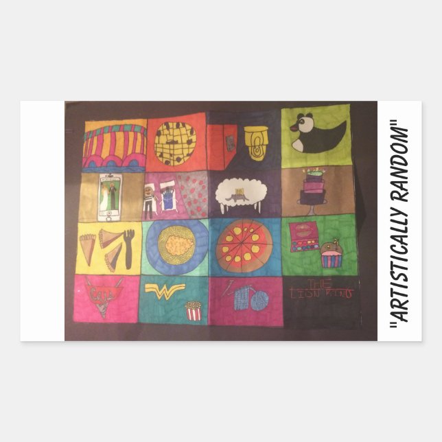 adesivo retangular do painel de colagem ganhador d (Frente)