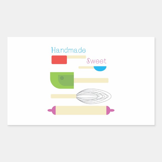 Adesivo Retangular Doce artesanal (Frente)